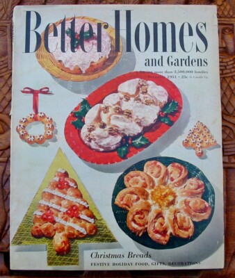 Oversized Better Homes Christmas Dec 1951 Magazine Candy Cottage Santa Loaf MCM-image