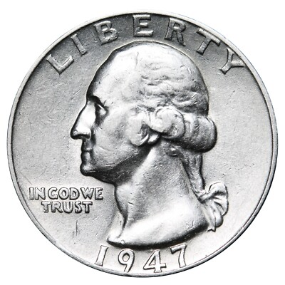 1947 Washington Quarter XF/AU Complete Your Album!-image