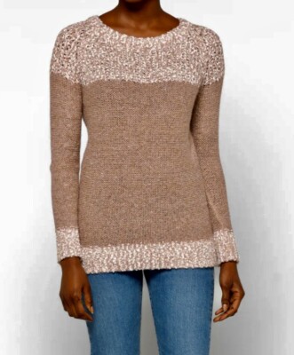 FATE sweater  Tan and Brown size small Fall Cozy Long Sleeve Top-image