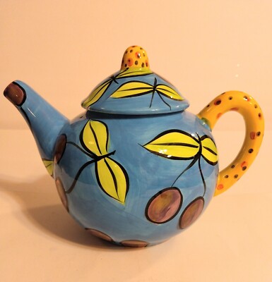 Renardi Espirit Cherry Print Teapot Designed ByPakita Ferrer 7.5