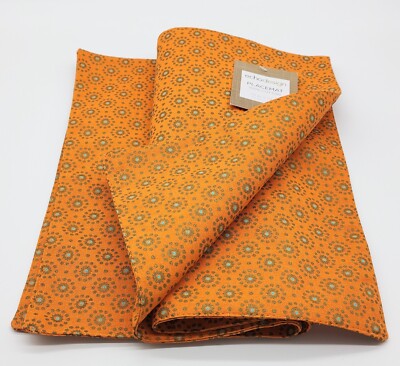 Set of 2 Echo Design 100% Cotton Placemats India Import Tangerine Gold Teal NEW-image