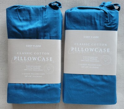 Lot of 2: Cosy House Classic Cotton Queen Pillowcase 2 per pack 20