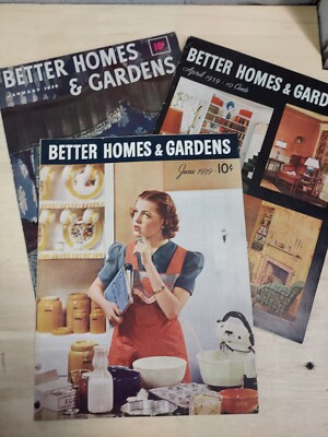 Vintage Better Homes & Gardens Magazine January April & June 1939-image