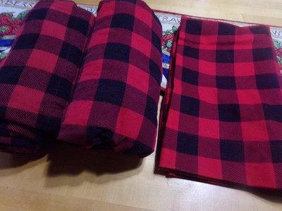 Pendleton Buffalo Check Flannel Flat Twin & Mainstays FITTED Std PILLOWCASE 3 pc-image
