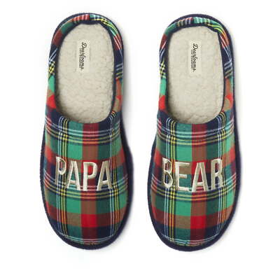 Dearfoams Family Bear Matching Comfort Slippers, Size 7-8-image