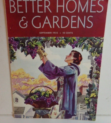 Sept. 1935 Better Homes & Gardens Magazine Cover Painting By Henry Luhrs-image