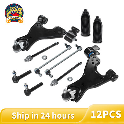 12x Front Lower Control Arms Tie Rods Kit for 2007-2016 Acadia Enclave Traverse-image