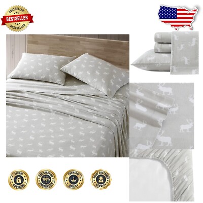 Cozy Full Sheet Set in Elk Grove Silver – Oeko-Tex Certified Luxury Bedding-image