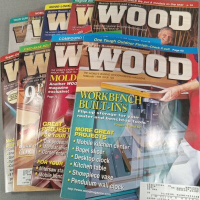 WOOD Magazine Lot of 9 From 1998 ~ Better Homes and Gardens-image
