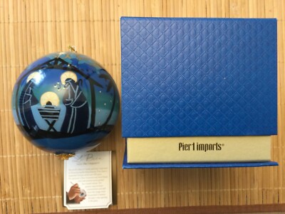 Pier 1 Li Bien Nativity Silhouette Reverse Painted 3.5