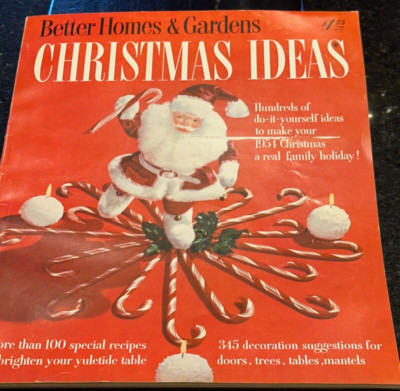 Oversize Better Homes & Gardens Christmas Ideas Magazine 1954 Santa Claus Recipe-image