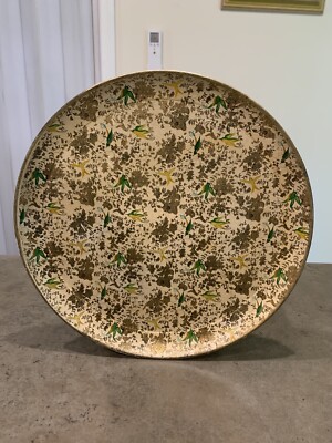 Vintage Serving Tray Papier-mâché Viking Japan Import 50's Kitsch Bird Design-image