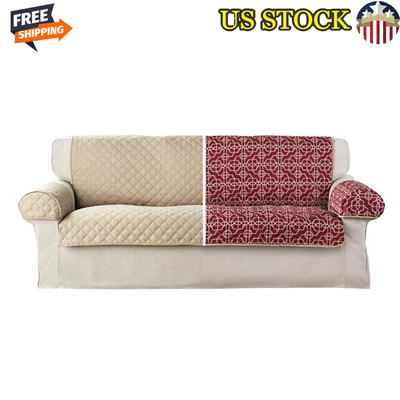 Reversible Microfiber Sofa Cover Protector 3-Piece Pet Friendly Washable Durable-image