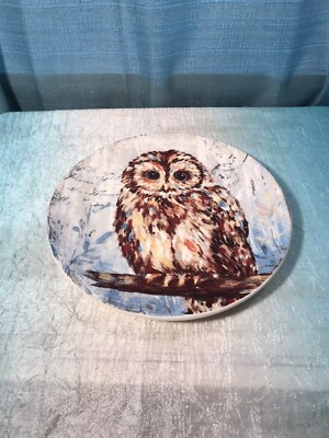 Pier One Owl Plate Ironstone 8.75