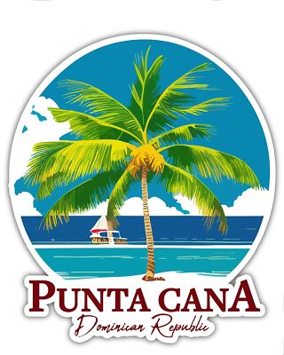 Punta Cana Dominican Republic 2-Inch Fridge Magnet Tropical Palm Design-image