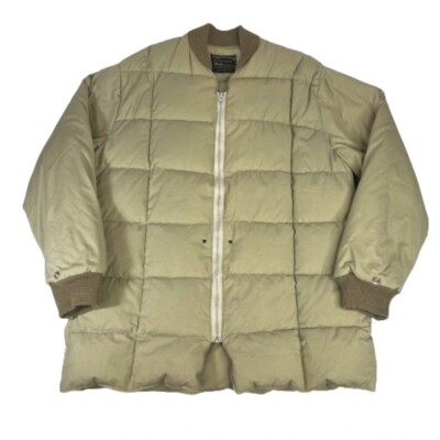 Vintage 70's Pioneer Sportswear Men's Med Down Insulated Puffer Coat Jacket Tan-image