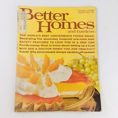 Better Homes & Gardens Magazine September 1965 World Best Convenience Food Ideas-image