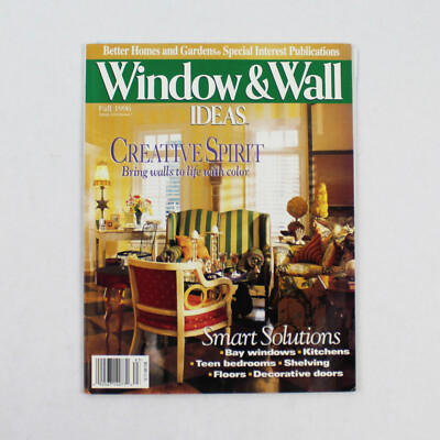Vintage Better Homes & Gardens Window & Wall Ideas Fall 1996 Magazine-image