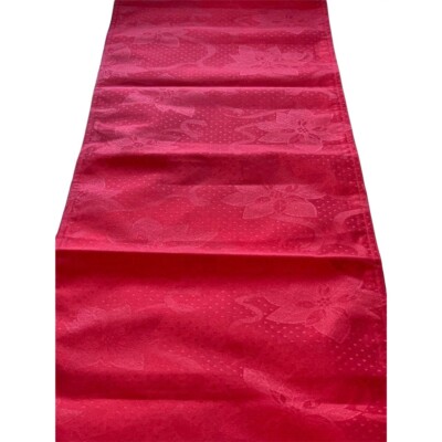 Poinsettias Table Runner Red 72
