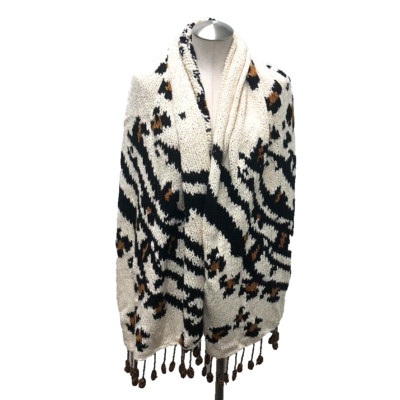 Michael Simon Chunky Knit Scarf Wrap Womens One Size Tassel Cozy Comfort 78x23-image