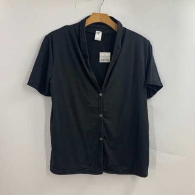 Cozy Rozy Women's Button Up Stretch Short Sleeve Pajama Top Size M NWT-image