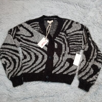 Jessica Simpson Sweater Girls L Black Cardigan Button Up Cozy Comfort New-image