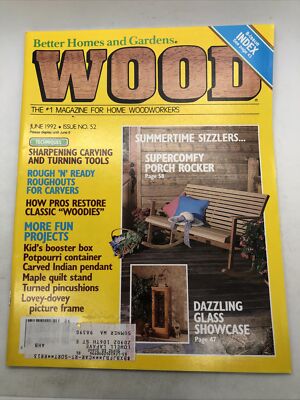 Better Homes and Gardens Wood Back Issue Magazine June 1992 Issue 52-image
