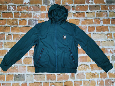 Chevignon Vintage Rain Wind Jacket Tog's Hood Army Green Size L Tip Top-image