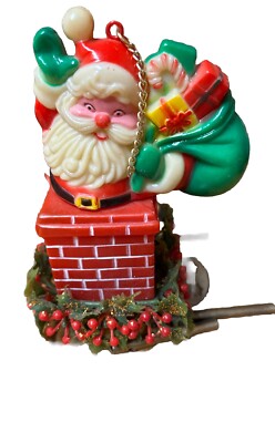 Vintage Christmas Santa Claus Chimney Wind Chimes Kitsch JSNY Hong Kong-image