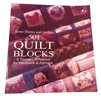 501 Quilt Blocks Book Better Homes and Gardens Patterns Patchwork Applique 1995-image