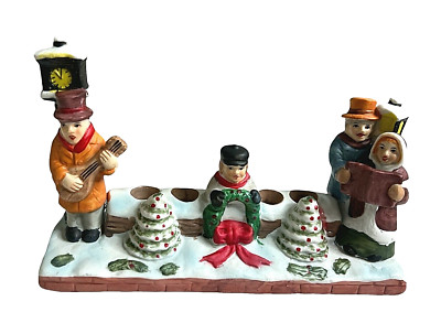 Dickens Village Design Candle Log Carolers MSR Imports 1990 Original Box #3410-image
