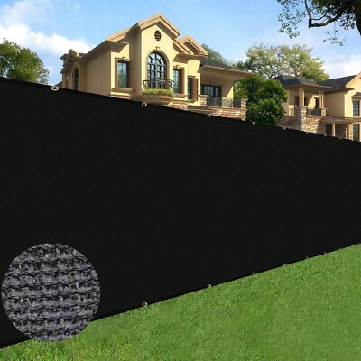 6X50ft Privacy Fence Cover Screen Fencing Mesh Shade Cover for Garden Yard Black-image
