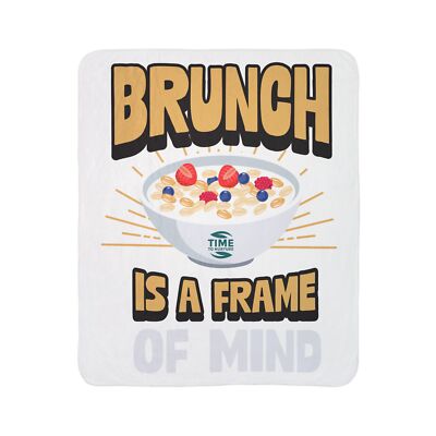 Cozy Sherpa Blanket 'Brunch is a Frame of Mind' Retirement Gift, Snuggle Comfort-image