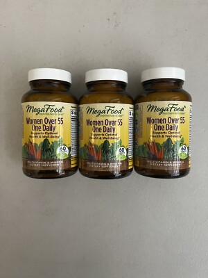 Megafood Women Over 55 ONE DAILY 3 bottles of 60 tablets/ 180 total EXP: 05/25-image