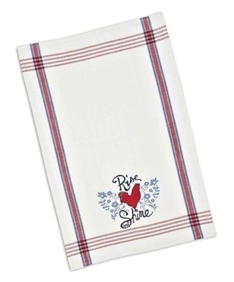 Rooster 'Rise & Shine' Dish Towel - Set of Four 100% COTTON-image