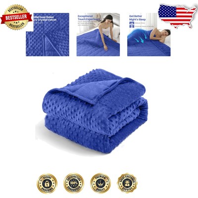 Luxury 25 lbs Crystal Velvet Weighted Blanket | All-Season Comfort, Size 80 x 87-image