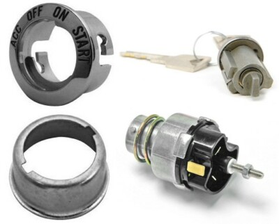 NEW 1964-1966 Mustang Ignition Switch Bezel Key Spacer Lock Kit Complete -image