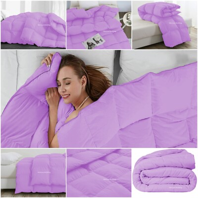 Luxury Premium Soft Solid Lavender Comforter Goose Down Alternative Full XL Size-image