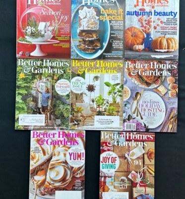 LOT 8 Better Homes & Gardens Magazines Holiday Cooking Decorating 2014-2020-image