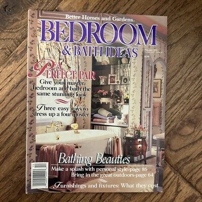 Vintage rare September 1991 bedroom and bathroom magazine better homes and garde-image