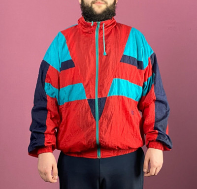 90s Five Season Vintage Men's Windbreaker Jacket - Large Red Nylon-image