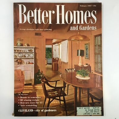Better Homes & Gardens Magazine February 1957 Cleveland The City of Gardeners-image