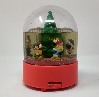 Vintage Disney Character Collection Holiday Wind-Up Revolving Musical Snow Globe-image
