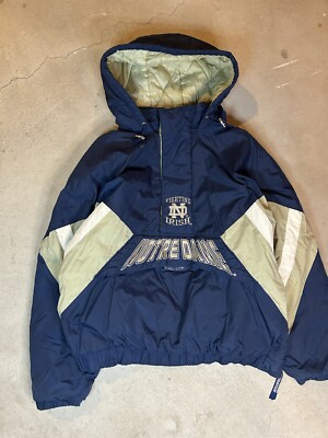 Vintage Starter Notre Dame Fighting Irish Wind Breaker Navy-image