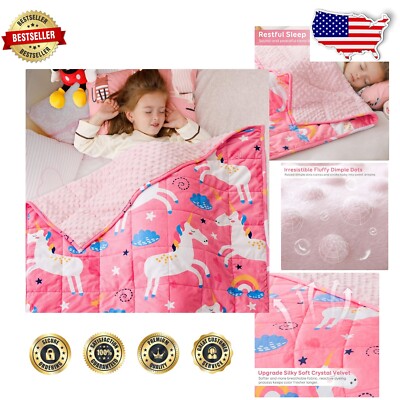 Breathable Crystal Velvet Weighted Blanket for Kids - Cozy 36x48 inch Size-image
