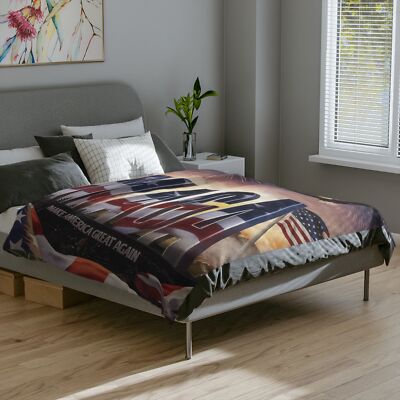 MAGA Velveteen Microfiber Blanket – Cozy, Patriotic Comfort-image