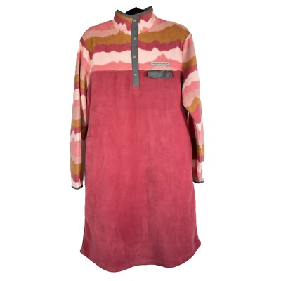Simply Southern Dress Robe Pink Fleece  L Size Large Women's NEW Cozy-image