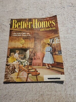 1955 NOVEMBER BETTER HOMES & GARDENS MAGAZINE NICE COVER & ADS - H 1326-image