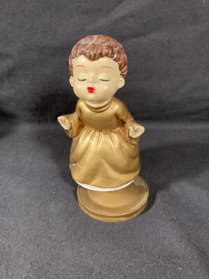 Vintage Figurine made in Japan-Kissing Angel - Wind Up & Plays Silent Night-image