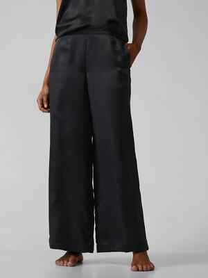 ATHLETA Calm Cool Pajama Pants Black L 12/14 NWT Retail $99-image